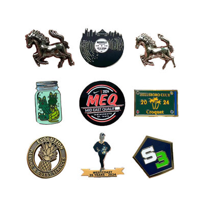 Mua Màu đen kim loại tùy chỉnh Lapel Pin UV in phim hoạt hình Mái kim loại online manufacture