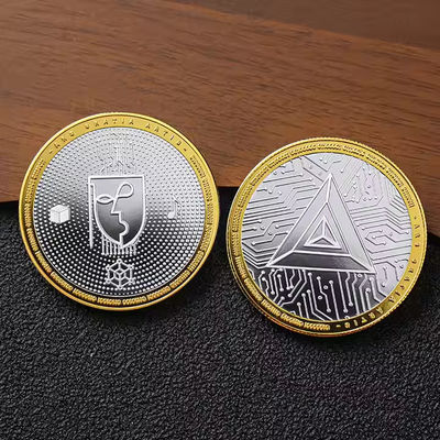 Hot Item Factory Custom Souvenir  Gold Silver Two Tone Plating Coin logo 3D