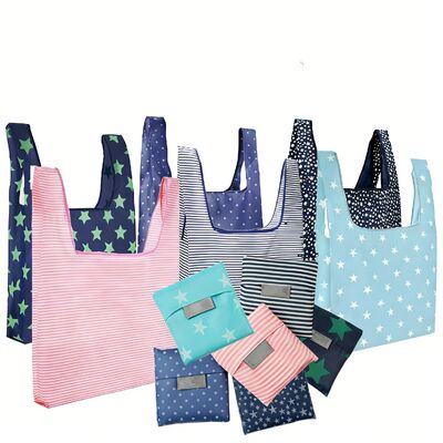 Mua Chất chống nước Tự do với môi trường Gập và Xách tay Oxford Cloth Shopping Tote Túi tạp hóa với in logo tùy chỉnh (ở trong kho) online manufacture