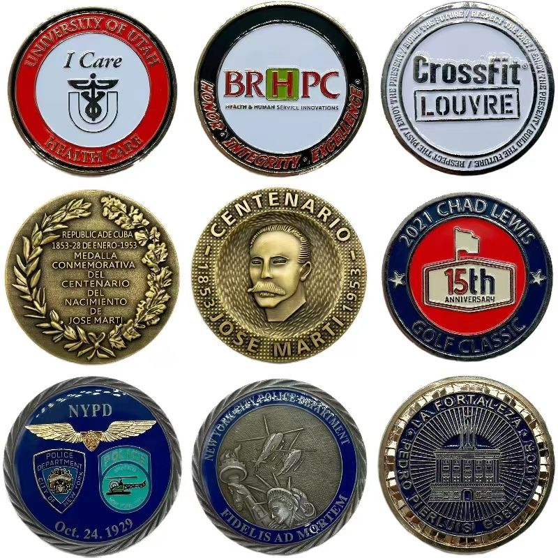 Personalized Custom Metal Soft Enamel Coins Manufacture Coin Challenge  Double Side Metal Coin