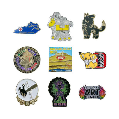 Custom Soft Enamel Lapel Pin với Logo cá nhân hóa và vàng / bạc / đồng mạ