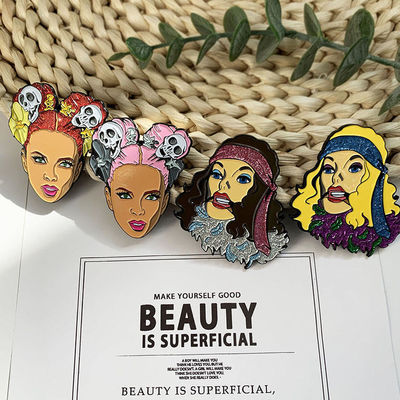 Cute Pin Badge Logo kim loại thiết kế kim loại thủ công tùy chỉnh kim loại kim loại pin cứng