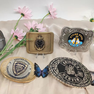 Đồng hợp kim dây đai tự động Buckle kẽm đồng hợp kim đồng Custom Logo Buckle cho Ratchet