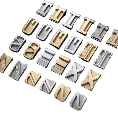 Giá tốt. Logo tùy chỉnh dây đai hợp kim kẽm với mạ bạc bóng cho thiết kế cá nhân trực tuyến