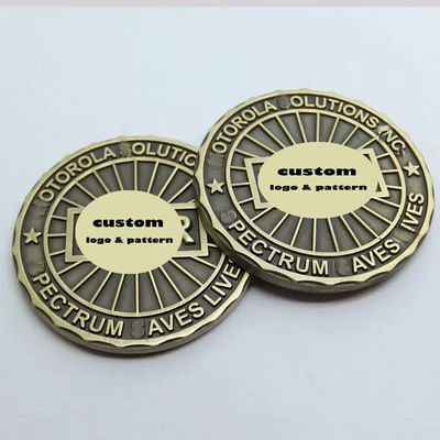 23mm đồng Vintage Antique Custom Coin Challenge Coin với thiết kế hai mặt