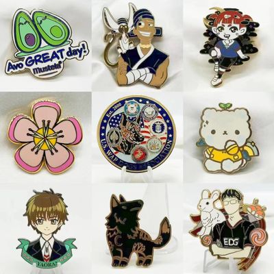 Logo tùy chỉnh kim loại Hard Enamel Badge Thời trang Jersey trang trí Lapel Pin