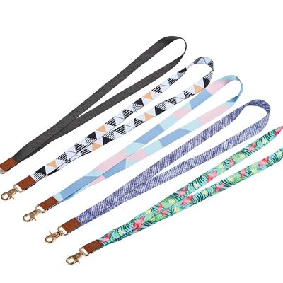Custom Logo Polyester Lanyard Neck Strap with Silkscreen Printing for Keychain