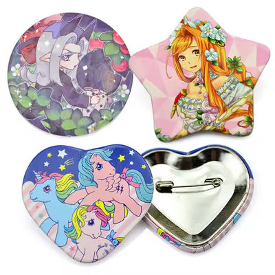 Artigifts Factory Direct Sale Giá thấp Nhãn nút tùy chỉnh Pin Logo in trắng Nhãn nút mỏng 37mm 58mm