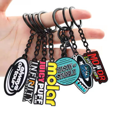 3d Logo Letter Custom Keychain Hard Soft Key Rings Cá nhân hóa