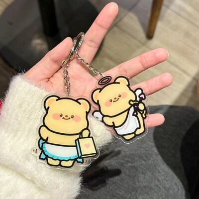 Giá tốt. Nhựa Epoxy Acrylic Holographic Keychain Ảnh hoạt hình Ảnh cá nhân hóa Thời trang sáng tạo Xu hướng Thẻ trang trí độc đáo Phụ kiện sử dụng hàng ngày Quà tặng trực tuyến