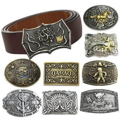 Giá tốt. Western Custom Belt Buckle trong hợp kim kẽm với hình dạng tùy chỉnh và kích thước 3 