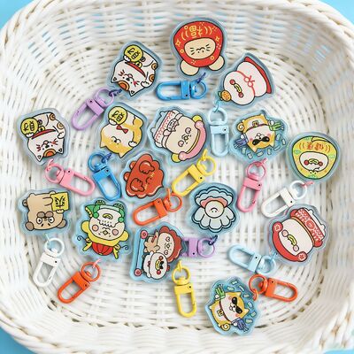 Giá tốt. DIY Cute Cartoon Keychain ️ In UV tùy chỉnh trên Acrylic trong suốt, nhiều kích thước trực tuyến