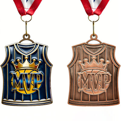 Premium brass and copper football medals serve as high quality awards for sports events.