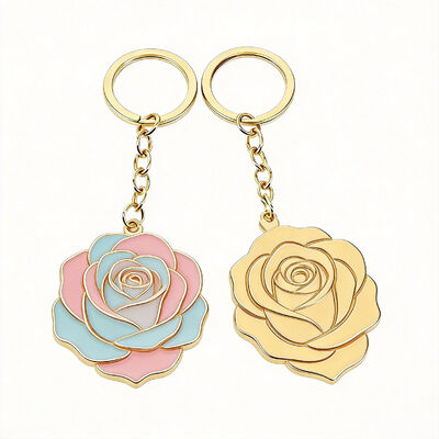 Custom 3D keychain in metal alloy with soft/hard enamel and UV print for wholesale fashion.