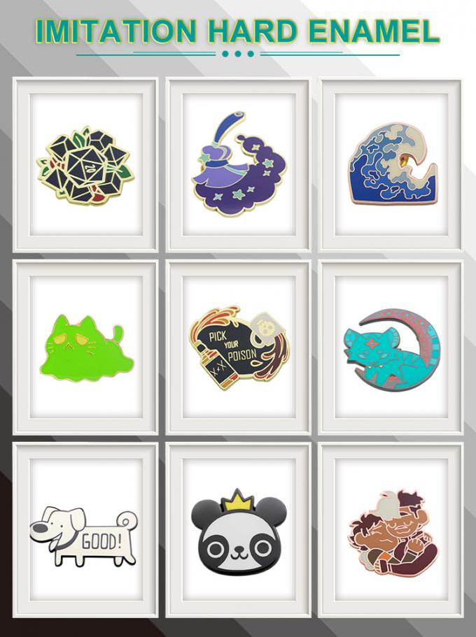 Đèn mịn tùy chỉnh Không có Glitter tối thiểu Nhẫn Anime Đèn mịn cứng Đèn mịn đeo huy hiệu 1