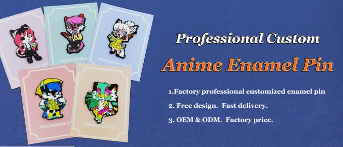 Custom Bulk Metal Cute Cartoons Anime Lapel Pin Badge Soft Hard Enamel Pins với thiết kế logo tùy chỉnh 0