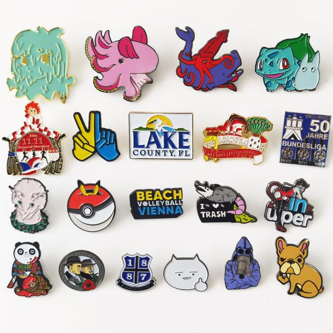 Custom Bulk Metal Cute Cartoons Anime Lapel Pin Badge Soft Hard Enamel Pins với thiết kế logo tùy chỉnh 1