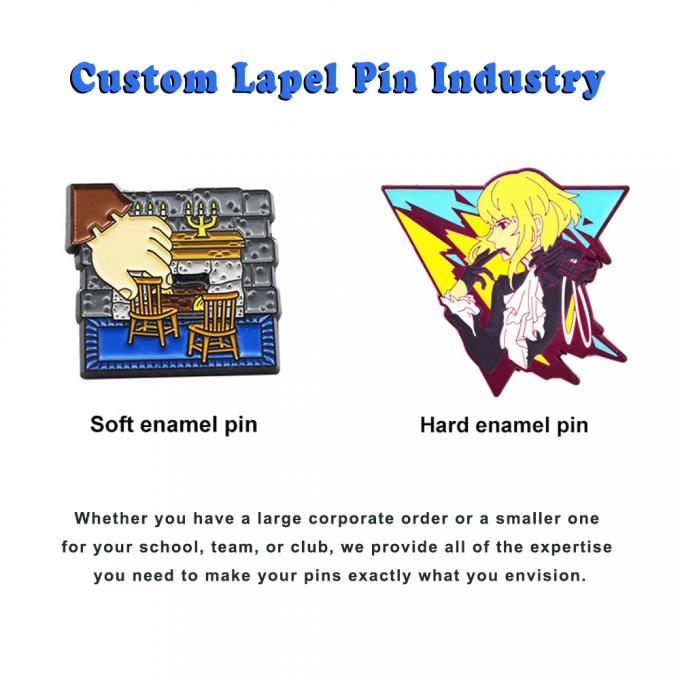 Custom Bulk Metal Cute Cartoons Anime Lapel Pin Badge Soft Hard Enamel Pins với thiết kế logo tùy chỉnh 4