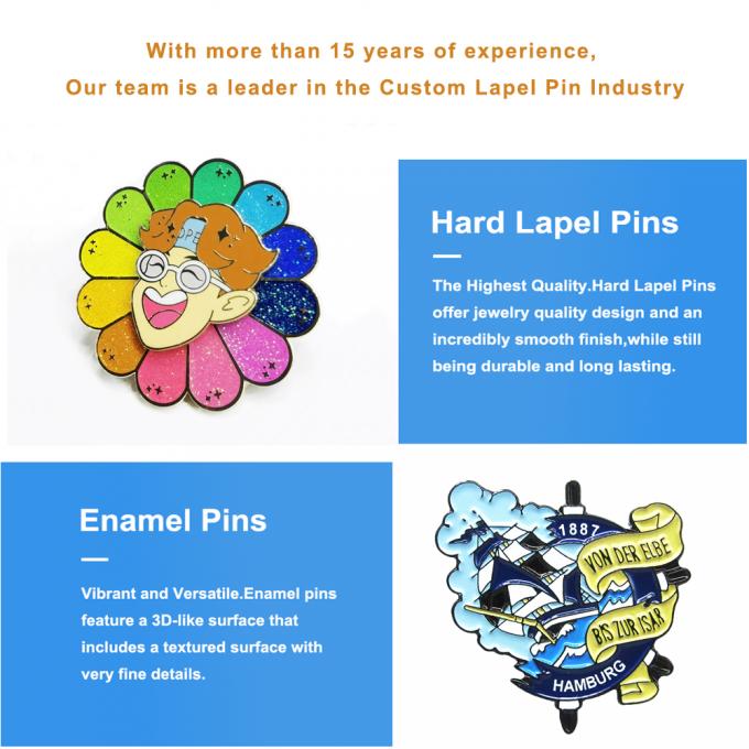 Custom Bulk Metal Cute Cartoons Anime Lapel Pin Badge Soft Hard Enamel Pins với thiết kế logo tùy chỉnh 6
