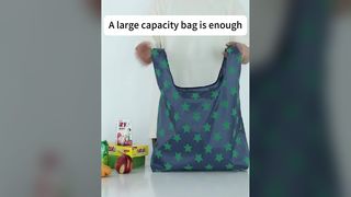 Gelory Eco Friendly Tái chế Ripstop Polyester Túi tạp hóa Túi mua sắm có thể gập lại tái sử dụng