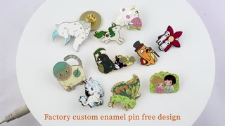 Chất lượng cao Rude Hype Beast Tiger Lion Động vật nhuộm kim loại Men Pins